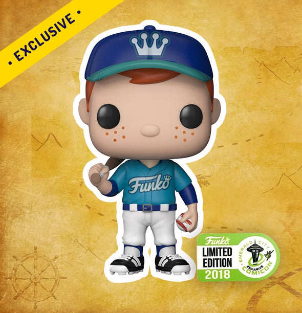 Freddy Funko (Baseball Teal) - 2018 Emerald City Comic Con 1000 PCS Limited Edition Exclusive | Collectors Station | Funko Pop, Figpin, Toys and collectible 