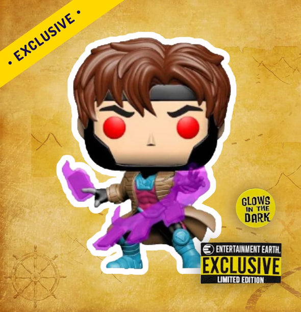 Gambit With Cards (Glow In The Dark) - Entertainment Earth Limited Edition Exclusive | Collectors Station | Funko Pop, Figpin, Toys and collectible 