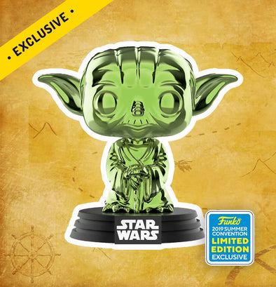 Yoda (Green Chrome) - 2019 Spring Convention Limited Edition Exclusive | Collectors Station | Funko Pop, Figpin, Toys and collectible 