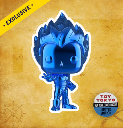 Super Saiyan Vegeta (Blue Chrome) 2018 New York Comic Con Toy Tokyo Limited Edition Exclusive