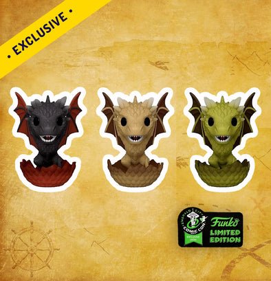 Drogon, Viserion, & Rhaegal (3-Pack) - 2020 Emerald City Comic Con Limited Edition Exclusive