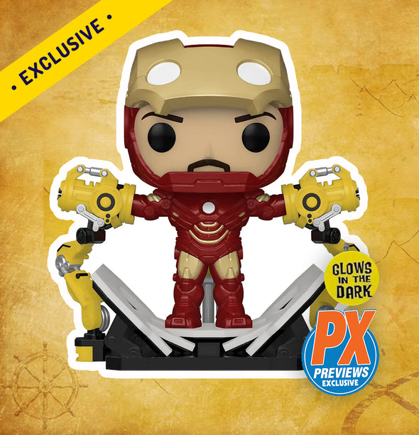 Iron Man With Gantry (Glows in the Dark) - PX Limited Edition Exclusive